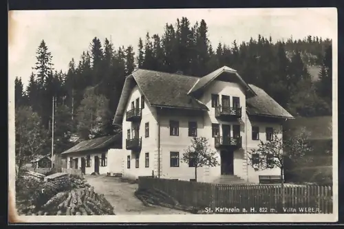 AK St. Kathrein a. H., Villa Weber am Waldesrand