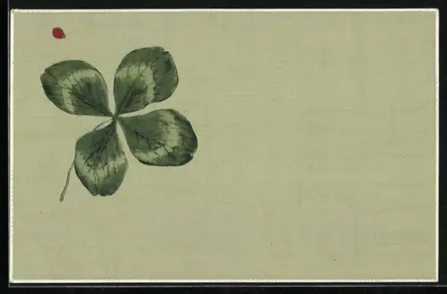 AK Kleeblatt mit Mariechenkäfer