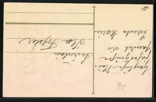 Präge-AK Mädchen in Tracht giesst Blumen, Prosit Neujahr