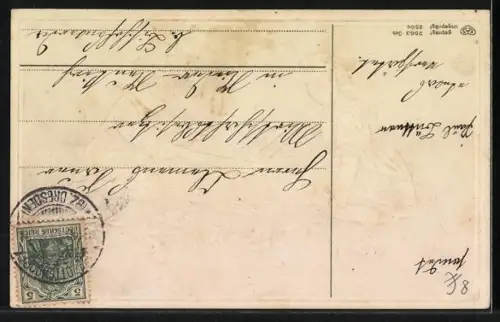 AK Glückwunsch zum Geburtstage, Kinder mit Kiste voller Veilchen und Klee