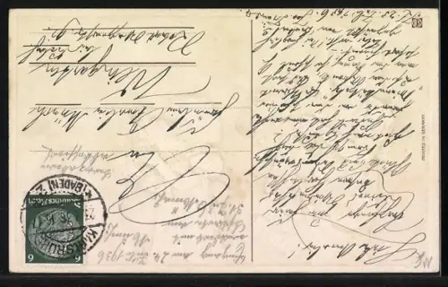 AK Zwei Mädchen mit Blumen in den Händen, Herzlichen Glückwunsch zum Geburtstage