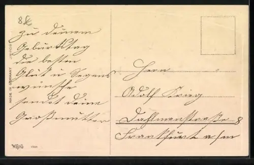 AK Drei Mädchen in schönen Kleidern auf einer Blumenwiese, Geburtstag