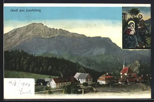 AK Josefsberg, Ortsansicht aus der Vogelschau