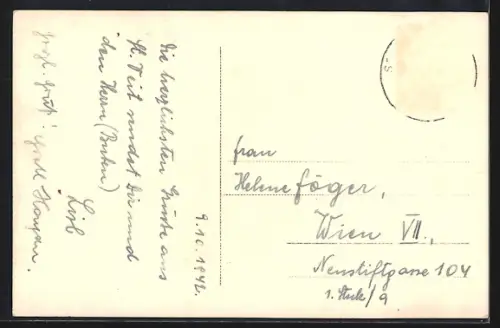 AK St. Veit a. d. Gölsen, Ortsansicht aus der Vogelschau