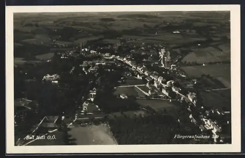 AK Bad Hall /O. Ö., Gesamtansicht vom Flugzeug aus