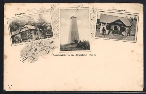 AK Jauerling, Aussichtsturm, Schreinerhütte, Dianahütte