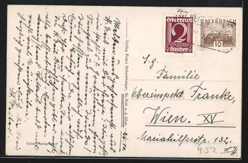 AK St. Veit a. d. Glan, Totalansicht aus der Vogelschau