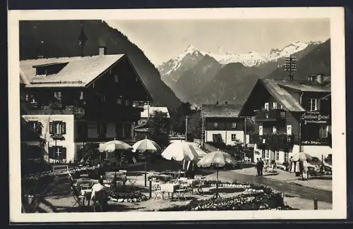 AK Kaprun, Landhäuser Demel mit Blick auf Kitzsteinhorn