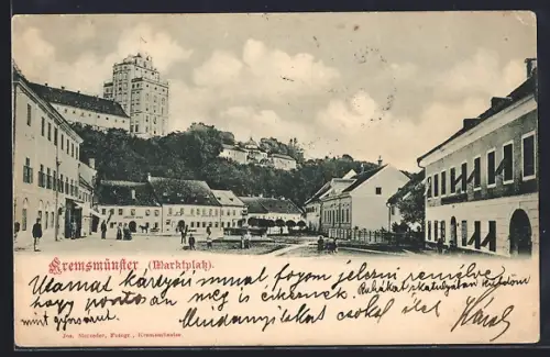 AK Kremsmünster, Partie auf dem Marktplatz