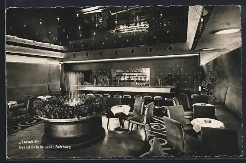 AK Salzburg, Grand Cafe Winkler, Tabaris, Innenansicht