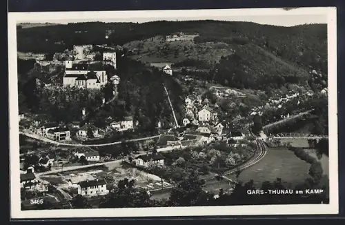 AK Gars-Thunau am Kamp, Blick ins Tal auf die Stadt