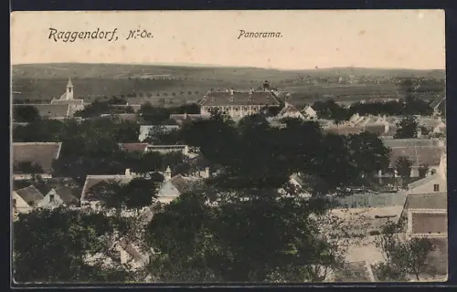 AK Raggendorf /N. Ö., Ortspanorama aus der Vogelschau