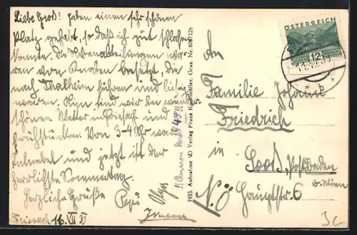 AK Friesach, Ortsansicht vom Vigilienberg