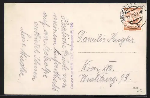 AK Murau, Ortsansicht vom Bahnhof aus