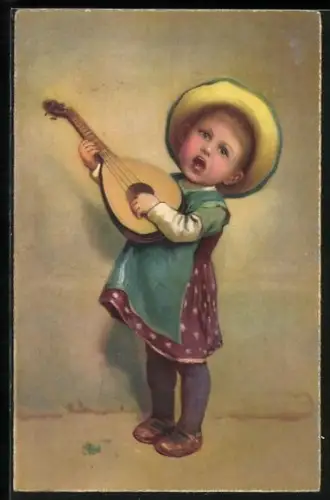 AK Ich bin vom Land..., Kleine Sängerin mit Mandoline