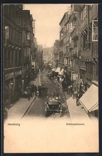 AK Hamburg, Blick in die Niedernstrasse