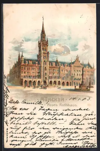 AK München, Neues Rathaus