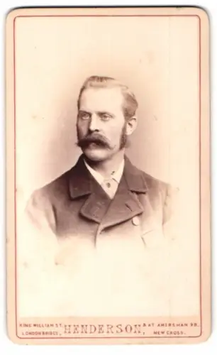 Fotografie A.L. Henderson, London, King William Street 49, Porträt eines Mannes