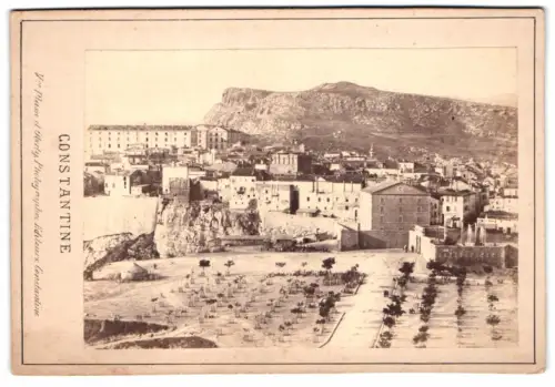 Fotografie Echteurs, Constantine, Ansicht Constantine, Blick auf die Stadt mit Stadtmauer