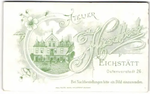 Fotografie Hirschbeck, Eichstätt, Ostenvorstadt 26, Ansicht Eichstätt, Blick auf das Atelierhaus