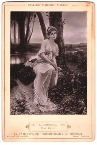 Fotografie Franz Hanfstaengl, München, Gemälde: Das Lied, nach C. v. Bodenhausen