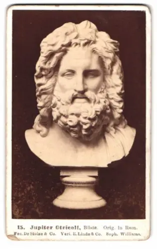 Fotografie Sophus Williams, Berlin, Statue. Büste des Jupiter Otricli