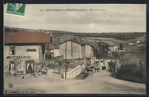 AK Pontcharra-sur-Turdine /Rhône, Rue de la Gare