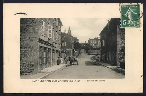 AK Saint-Germain-sur-l`Arbresle /Rhône, Entrée du Bourg