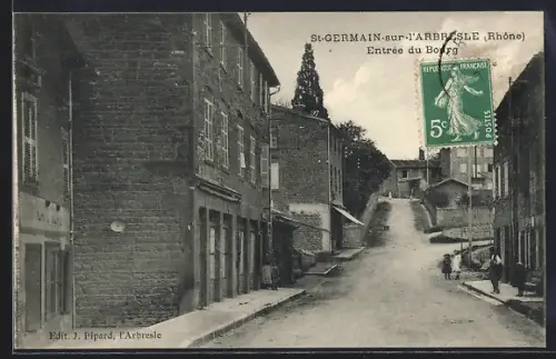 AK St-Germain-sur-l`Arbresle /Rhône, Entrée du Bourg
