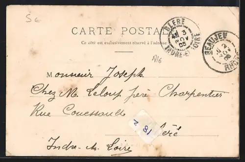 AK Beaujeu, Place de la Mairie