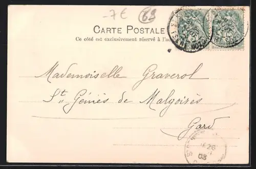 AK St. Symphorien d`Ozon /Isère, Grand rue et la Poste