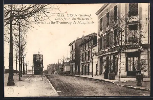 AK Bron /Rhône, Carrefour du Réservoir, Terminus du Tramway de Monplaisir