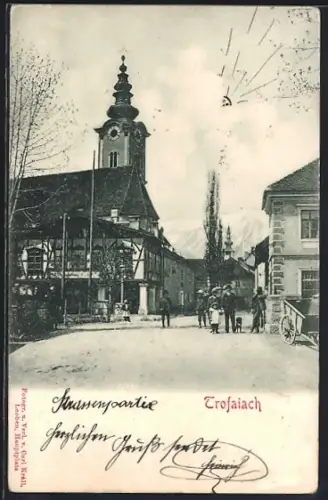 AK Trofaiach, Ortspartie mit Passanten