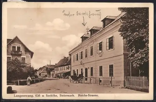 AK Langenwang, Sicht in die Reichs-Strasse