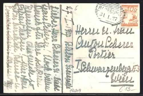 AK Radegund, Villa Ruprick, Isenrode, Kasino, Ortsansicht