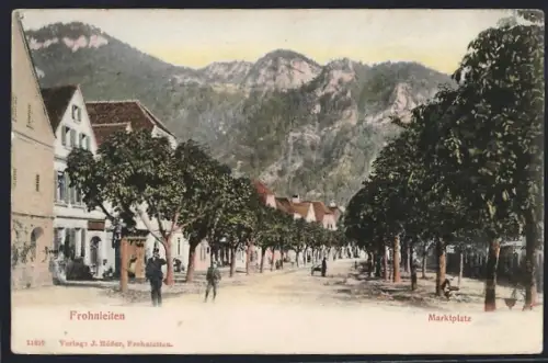 AK Frohnleiten, Marktplatz mit Passanten