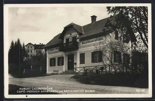 AK Lassnitzhöhe, Café-Pension Annenheim und Restauration Sulzer