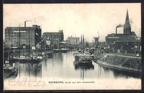 AK Duisburg, Blick auf den Innenhafen