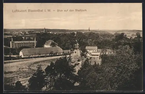 AK Biesenthal i. M., Blick auf den Stadtpark