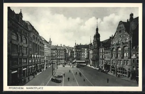 AK Pforzheim, Marktplatz