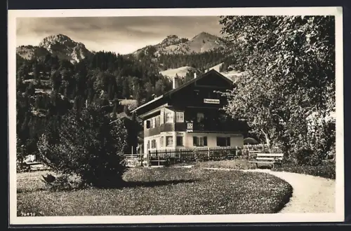 AK Bayrischzell, Blick zum Fremdenheim Villa Rosa, Hotel