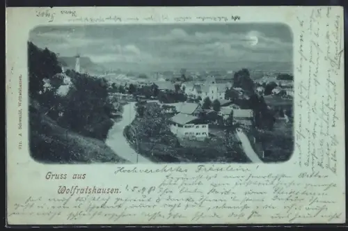 AK Wolfratshausen, Teilansicht der Ortschaft