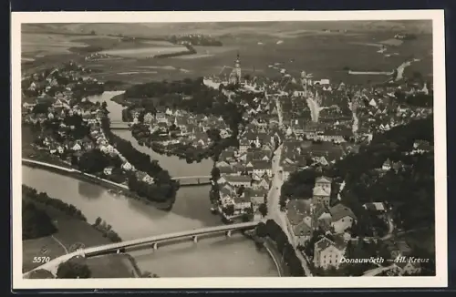AK Donauwörth, Fliegeraufnahme der Stadt