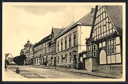 AK Bückeburg, Langestrasse mit Museum