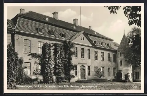 AK Stavenhagen, Schloss, Schauplatz aus Fritz Reuters Franzosentid