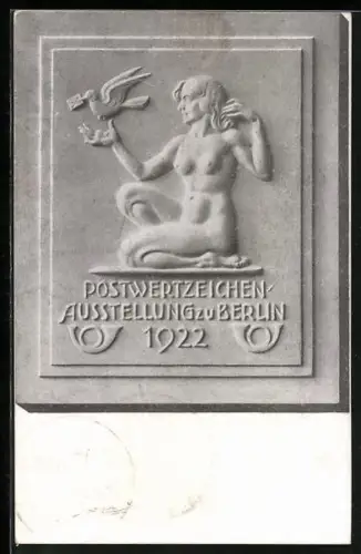 AK Berlin, Postwertzeichen-Ausstellung 1922, Relief