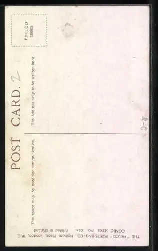 AK Aufforderung zum Postkarten schreiben mit Tintenfass, Feder und Penny