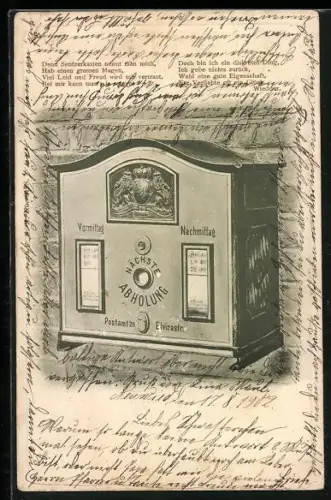 AK Briefkasten in der Elvirastrasse vom Postamt 20