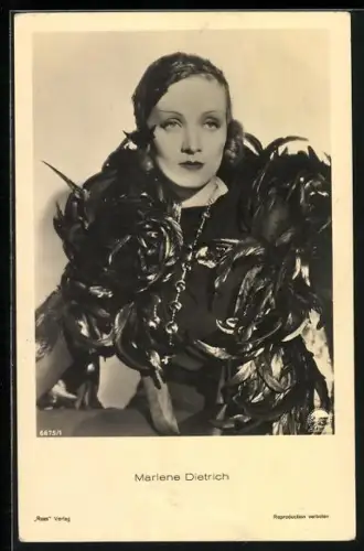 AK Portrait Schauspielerin Marlene Dietrich