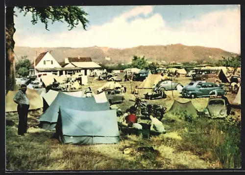 AK Honnef am Rhein, Blick auf den Campingplatz Mutter Veronika